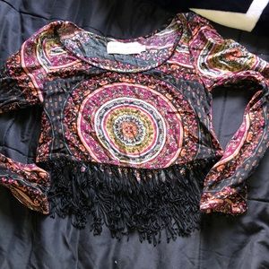 Cropped gypsy top